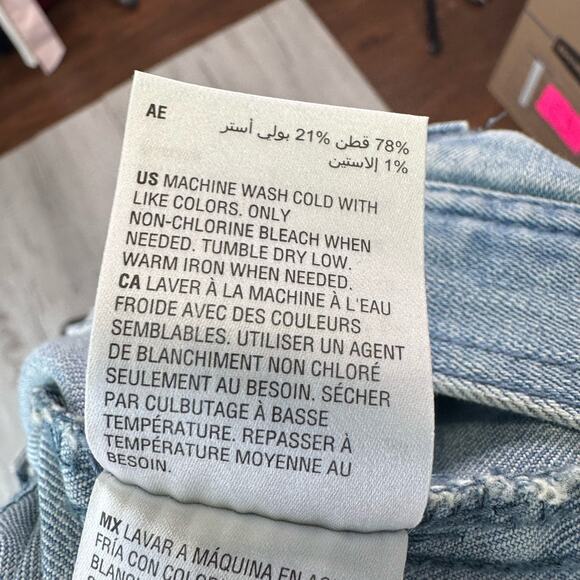 Style & Co Blue Denim Camo Jacket Womens Large Button Up Regular Fit Long Sleeve - Picture 8 of 10